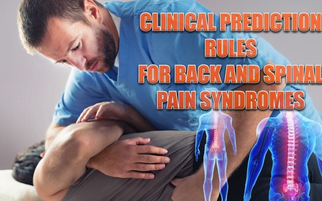Clinical Prediction Rules For Back And Spinal Pain Syndromes